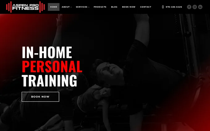 Aspen Pro Fitness website, built by Wandzilak Web Design