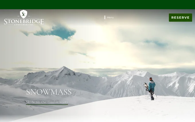 Stonebridge Snowmass website, built by Wandzilak Web Design